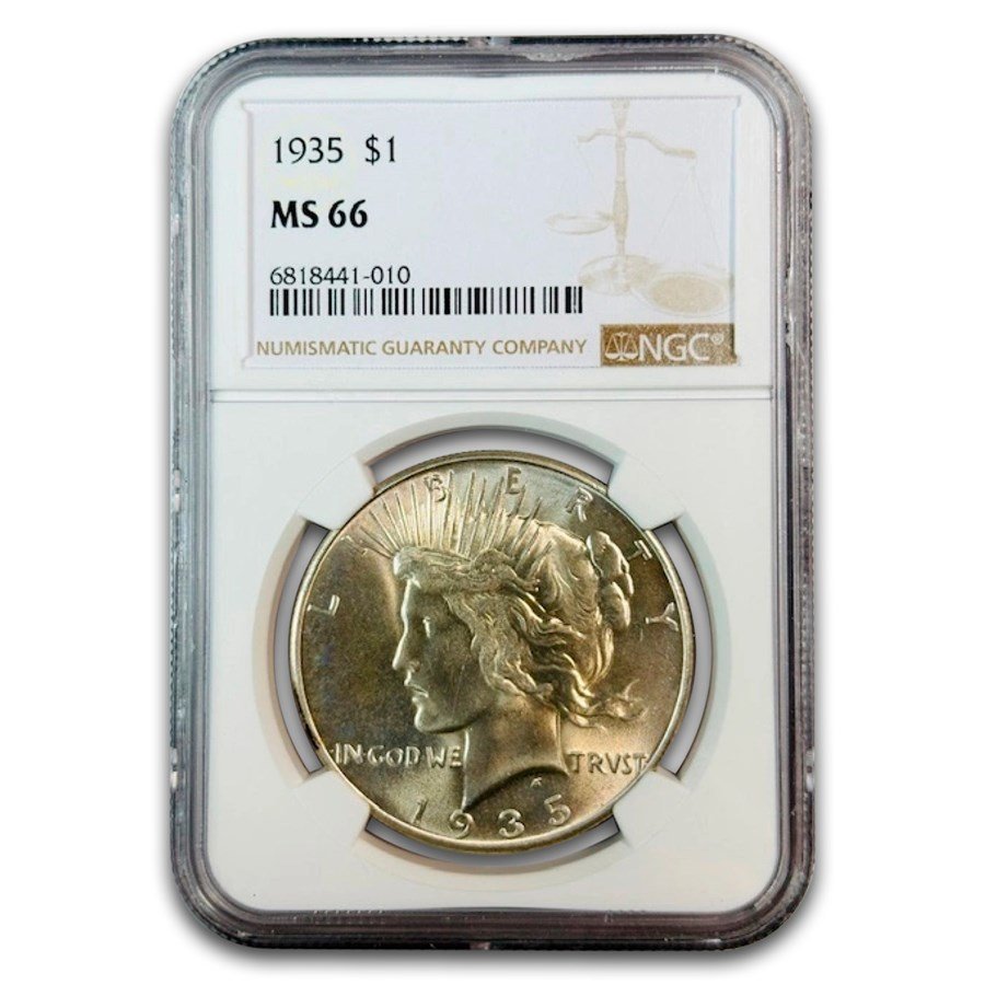 1935 Peace Dollar MS-66 NGC