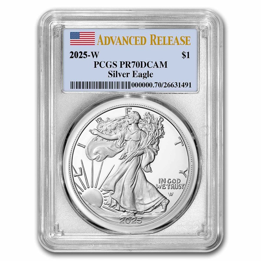 2025-W 1 oz Proof Silver Eagle PR-70 PCGS (Laser Privy, FDI)