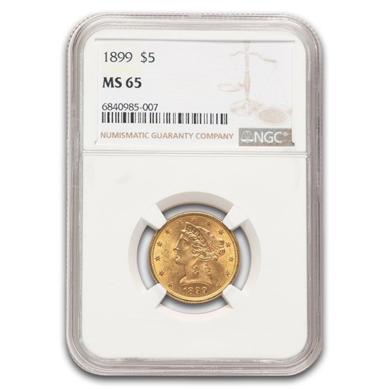 1899 $5 Liberty Gold Half Eagle