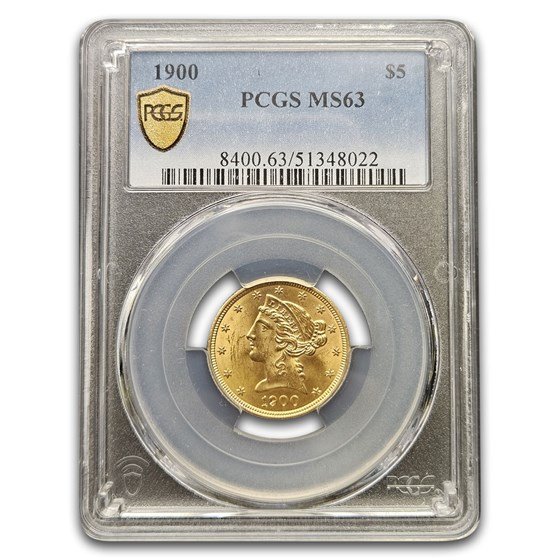 1900 $5 Liberty Gold Half Eagle