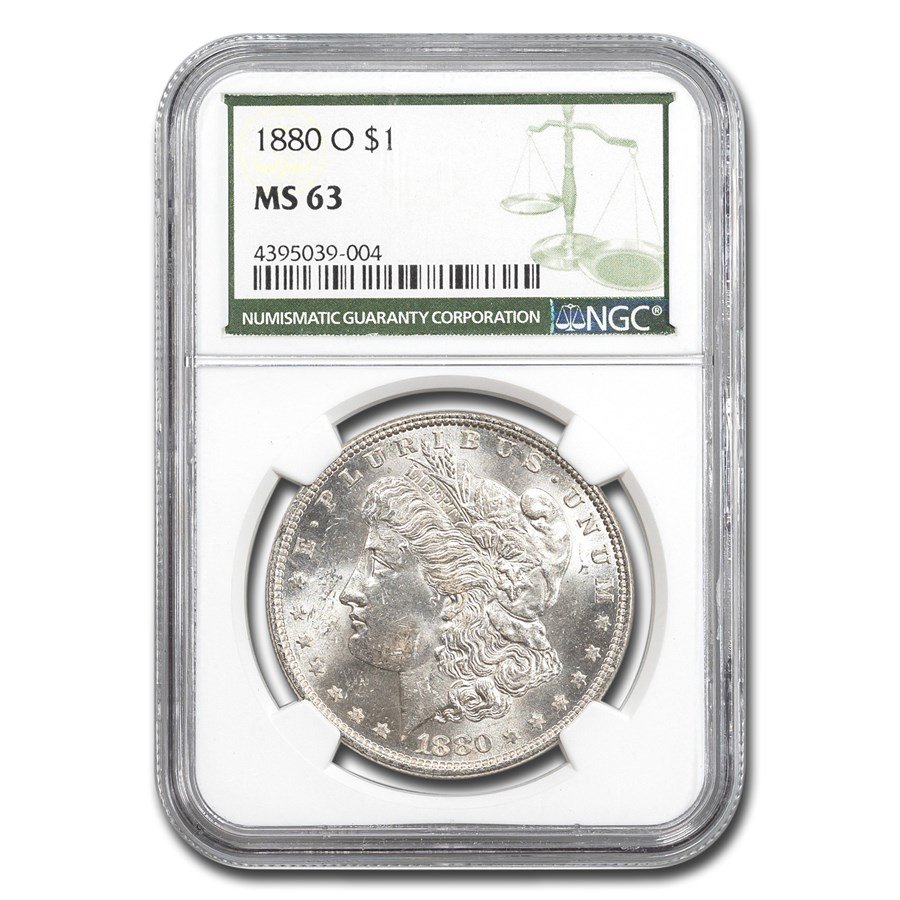 1880-O Morgan Dollar MS-63 NGC (Green Label)