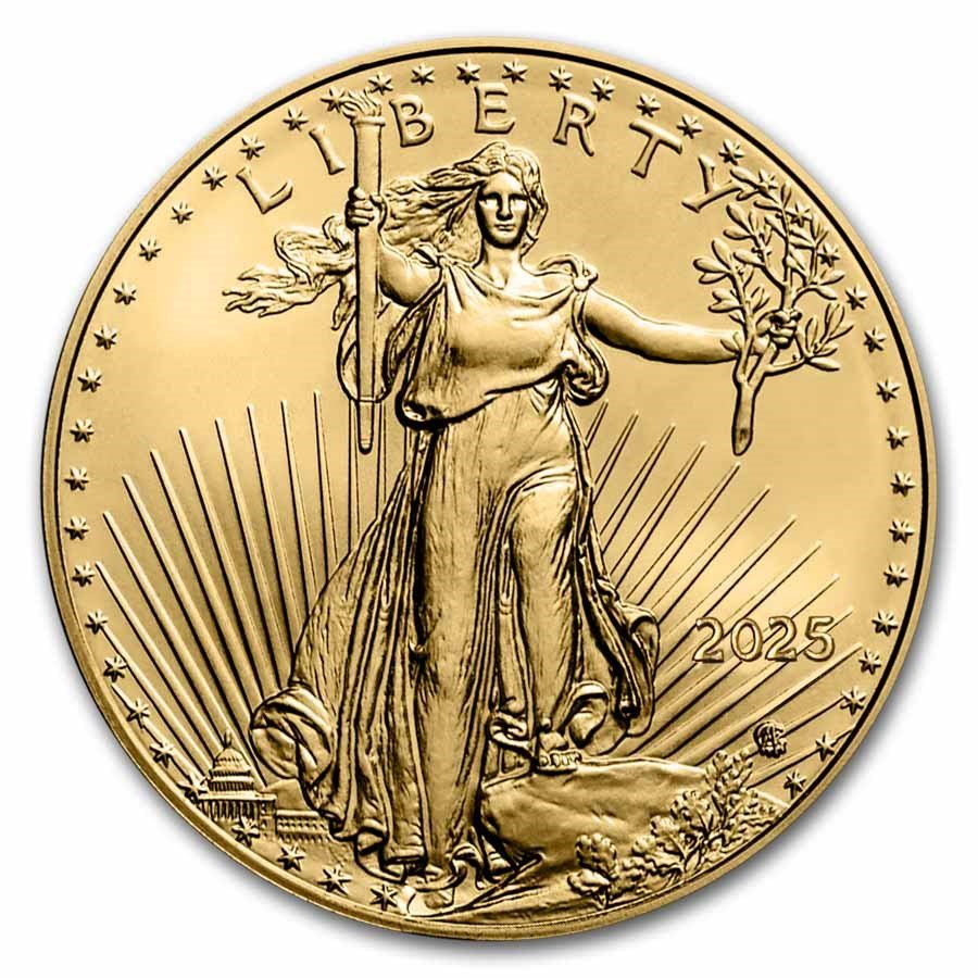 2025 1 oz American Gold Eagle - w/Christmas Tree