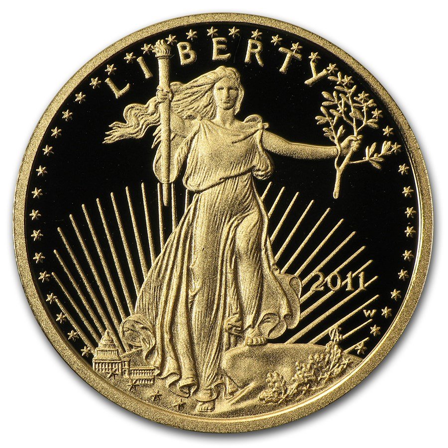 2011-W 1/4 oz Proof American Gold Eagle (w/Box & COA)