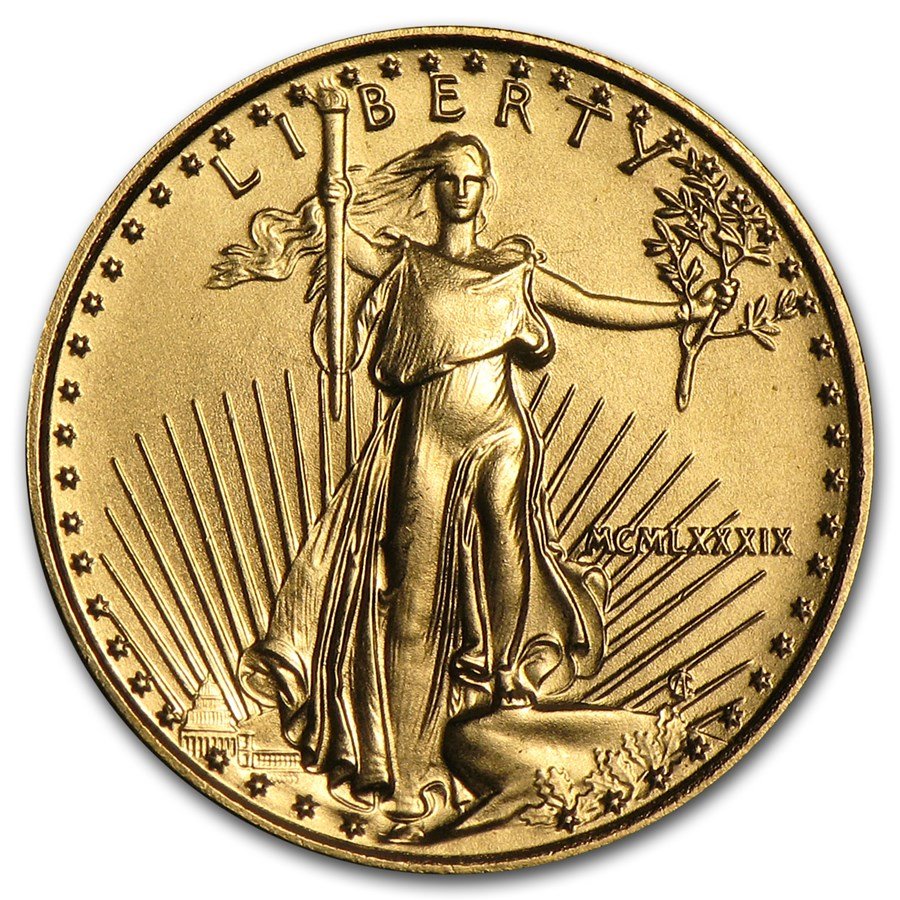 1989 1/10 oz American Gold Eagle BU (MCMLXXXIX)