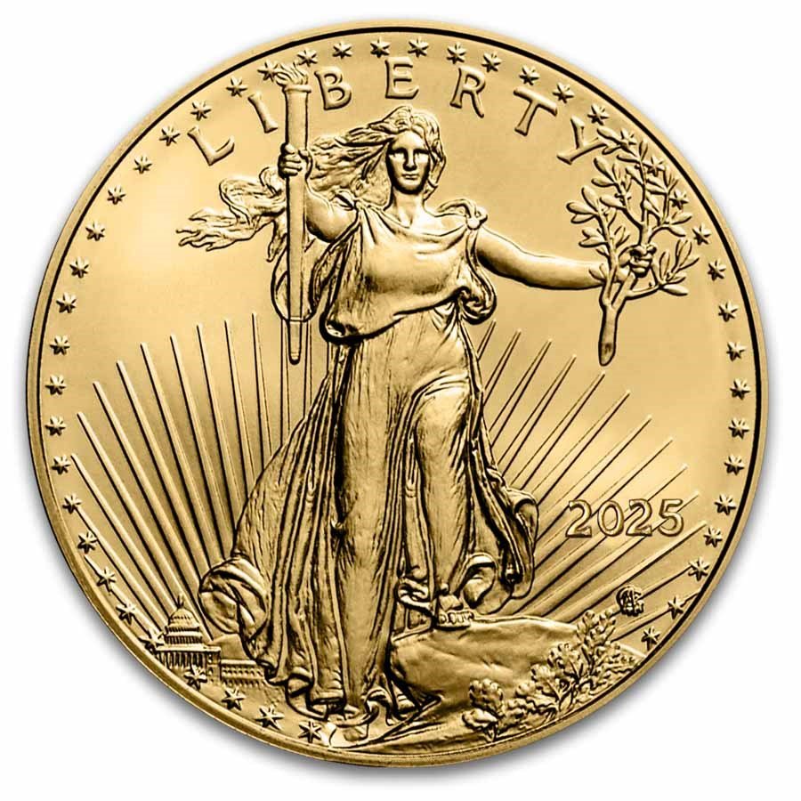 2025 1/10 oz American Gold Eagle - w/Gift Wrap Pine Woods Card