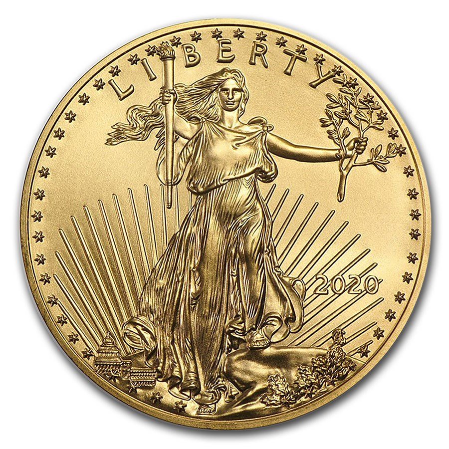 2020 1/10 oz Gold American Eagle - Merry Christmas (Red Card)