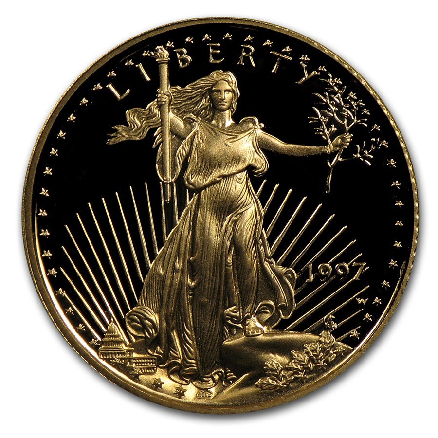 1997-W 1/10 oz Proof American Gold Eagle (w/Box & COA)