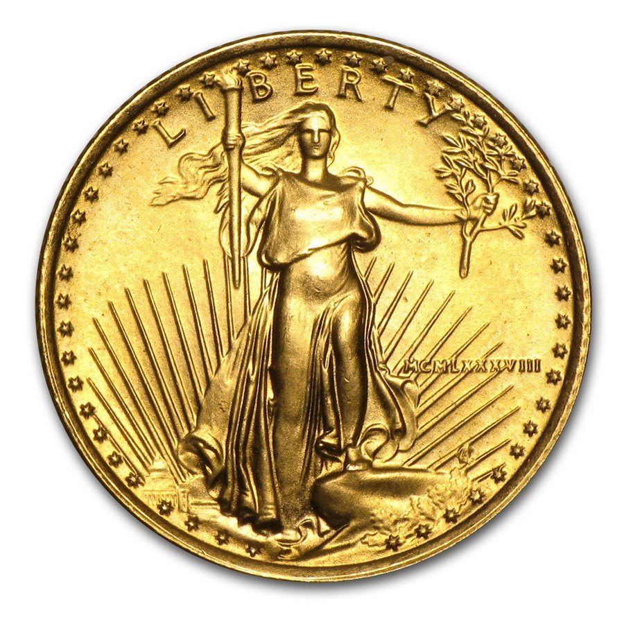 1988 1/10 oz American Gold Eagle BU (MCMLXXXVIII)