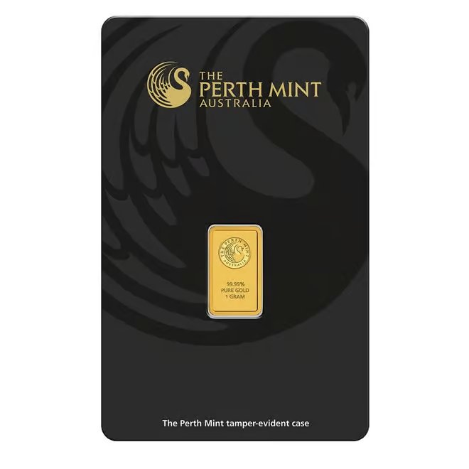 1 Gram Perth Mint Gold Bar .9999 Fine (in Assay)