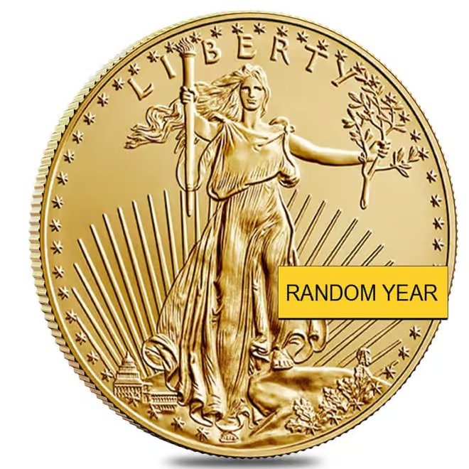 Roll of 20 - 1 oz Gold American Eagle $50 Coin BU (Random Year)