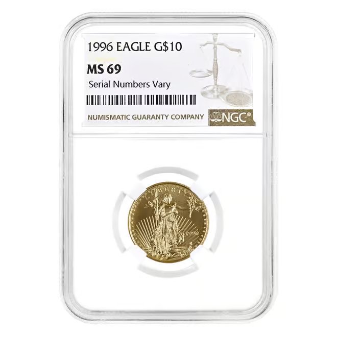 1996 1/4 oz $10 Gold American Eagle NGC MS 69