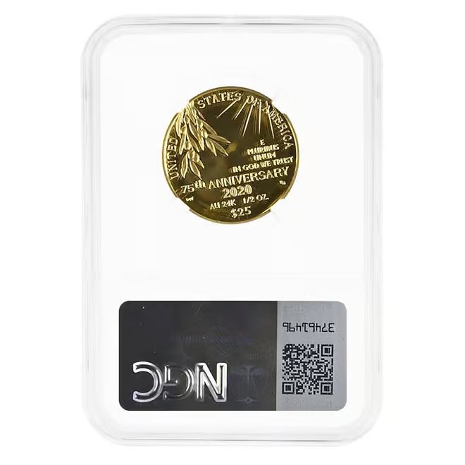 2020-W 1/2 oz End of WWII 75th Ann. Proof Gold Coin NGC PF 70