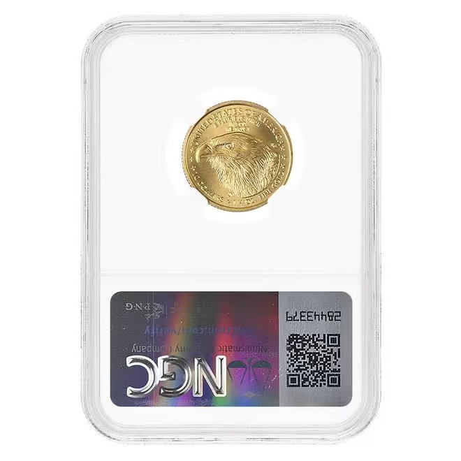 2021-W 1/4 oz Gold American Eagle Type 2 With W NGC MS 69