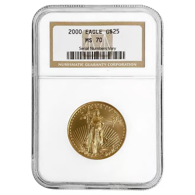 2000 1/2 oz $25 Gold American Eagle NGC MS 70