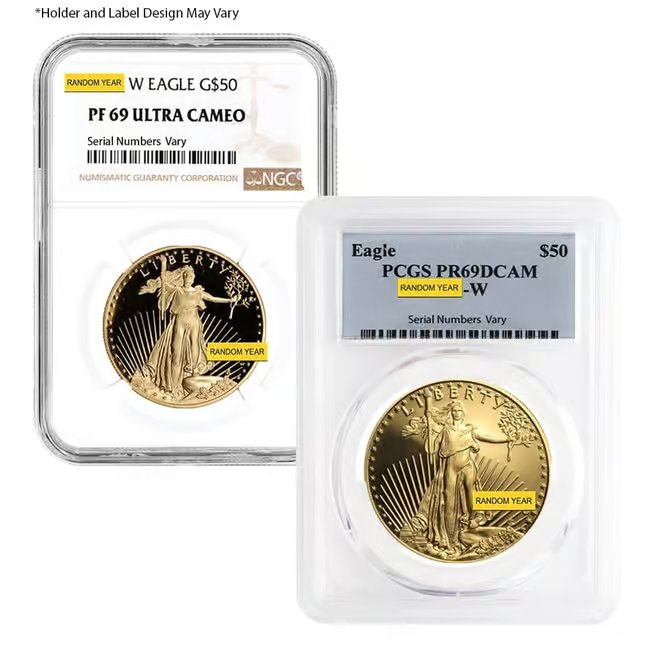 1 oz $50 Proof Gold American Eagle NGC/PCGS PF 69 (Random Year)