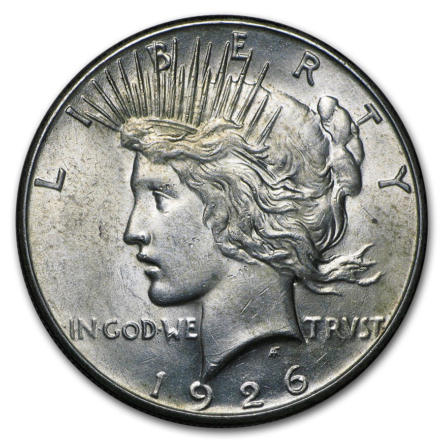 1926-S Peace Dollar BU Details (Cleaned)