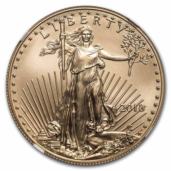 2018 1 oz American Gold Eagle MS-70 NGC (First Day of Issue)