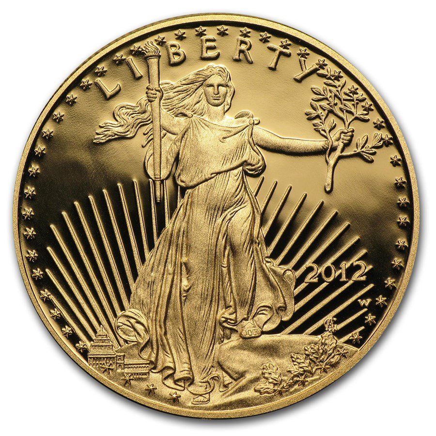 2012-W 1 oz Proof American Gold Eagle (w/Box & COA)