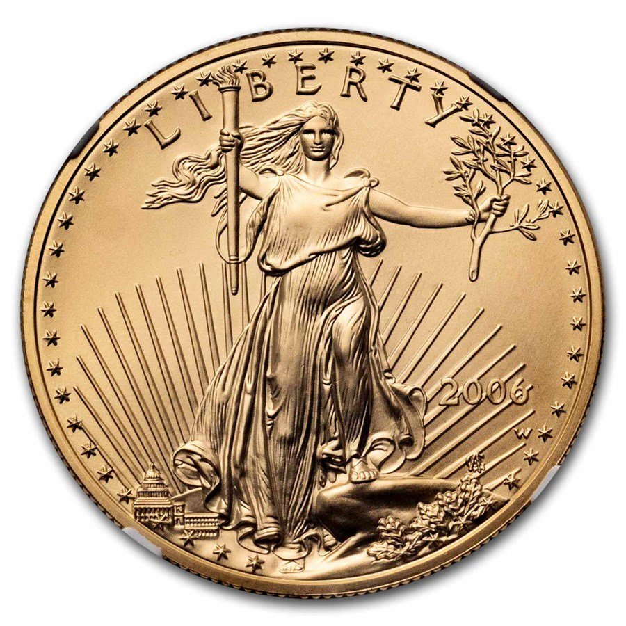 2006-W 1 oz Burnished Gold Eagle MS-70 NGC