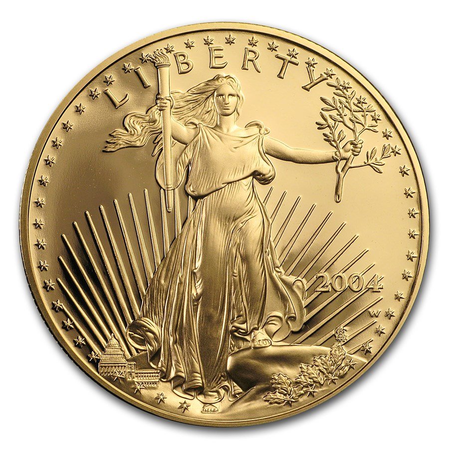 2004-W 1 oz Proof American Gold Eagle (w/Box & COA)