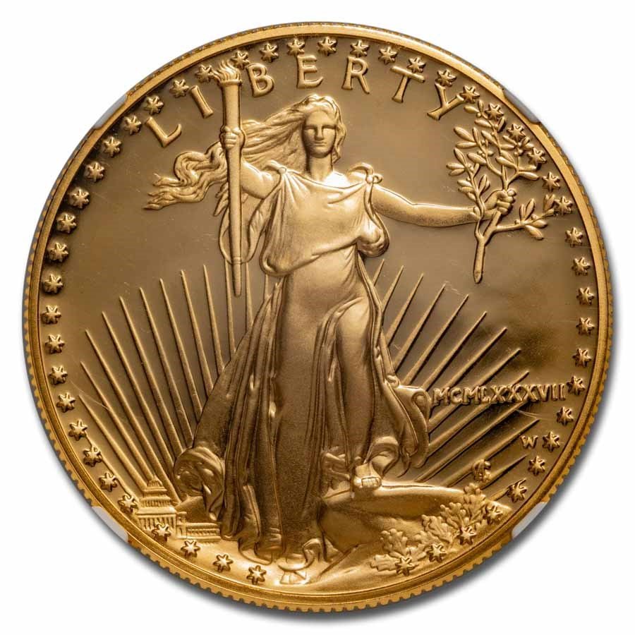 1987-W 1 oz Proof American Gold Eagle PF-70 UCAM NGC