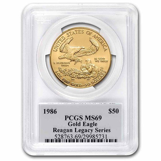 1986 1 oz American Gold Eagle MS-69 PCGS (Reagan)