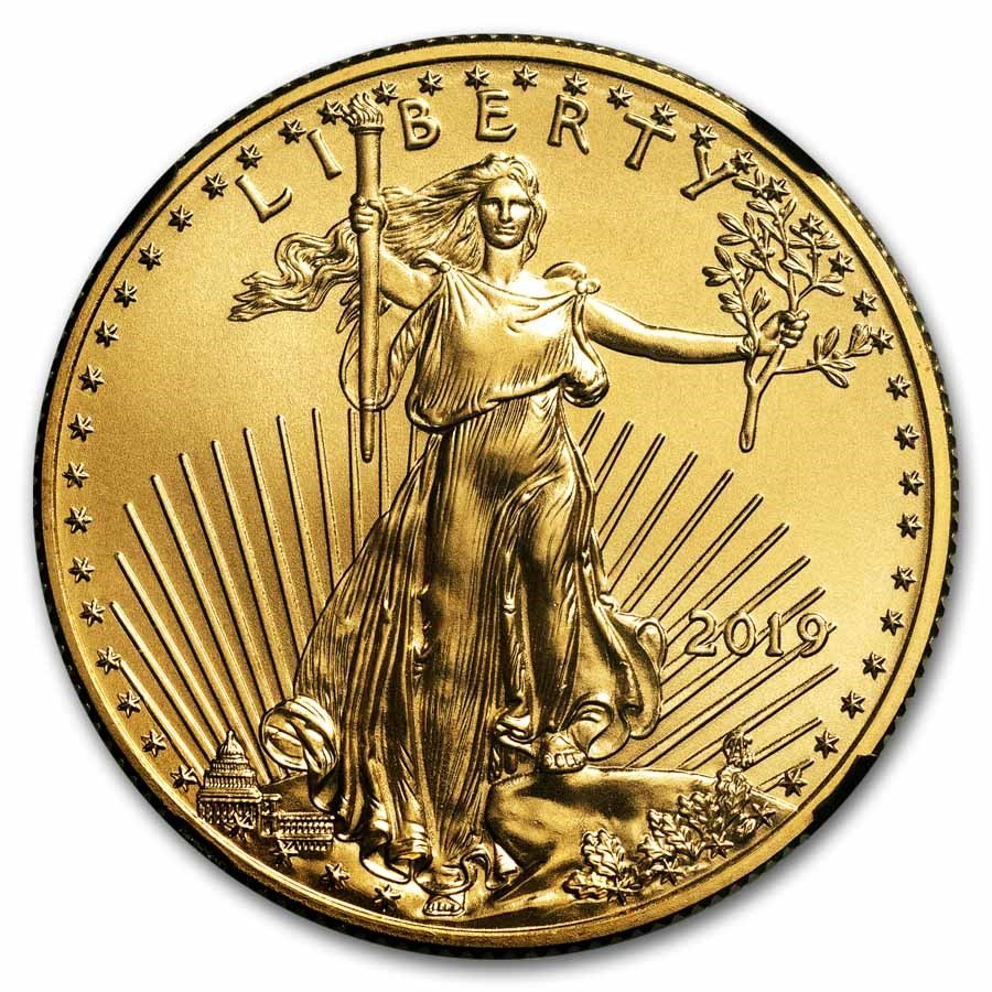 2019 1/2 oz American Gold Eagle MS-69 NGC (Iskowitz)