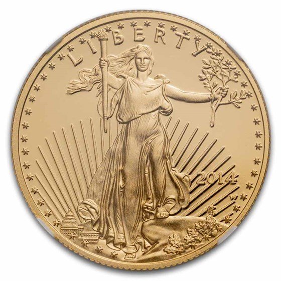 2014-W 1/2 oz Proof American Gold Eagle PF-70 UCAM NGC