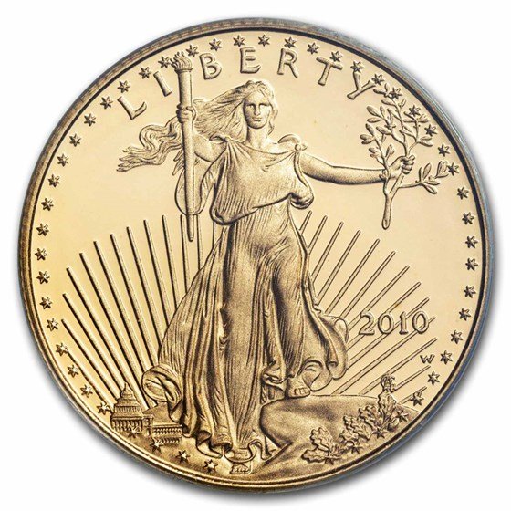 2010-W 1/2 oz Proof American Gold Eagle PR-69 PCGS