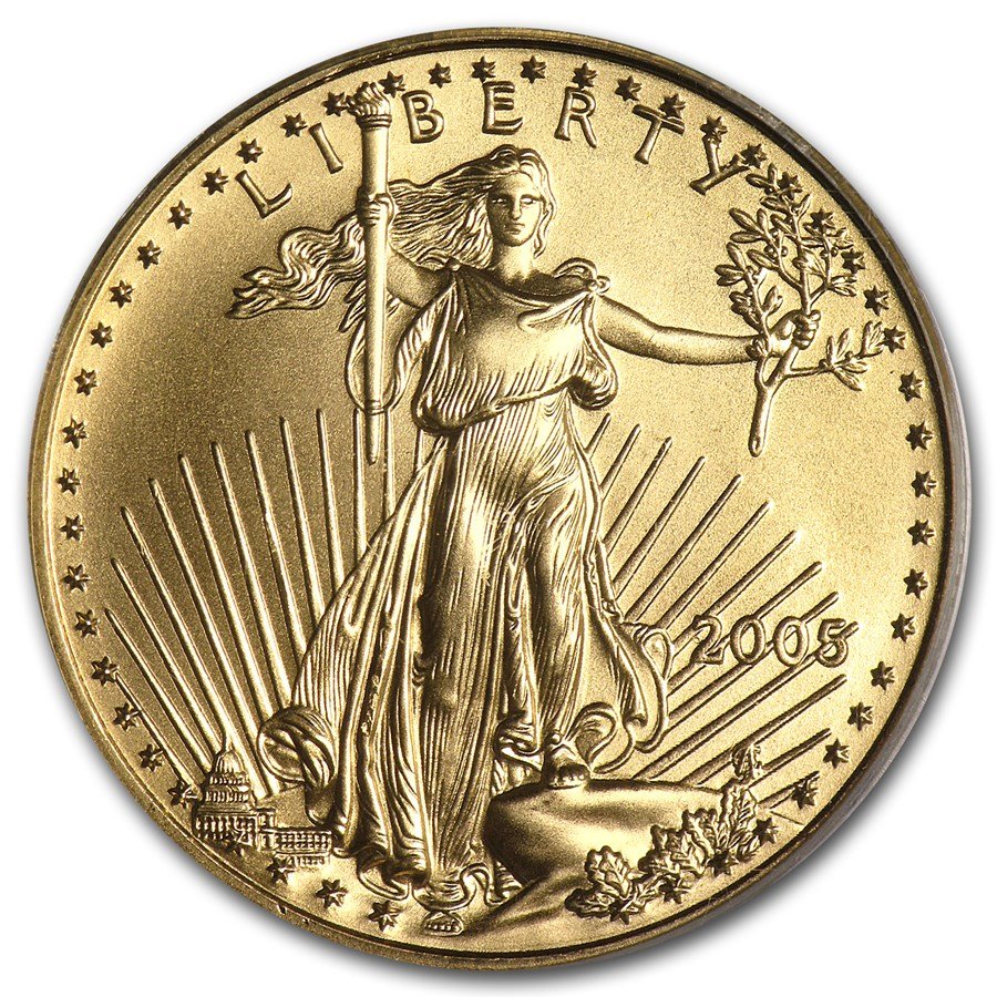 2005 1/2 oz Gold Eagle MS-69 PCGS (20th Anniversary)