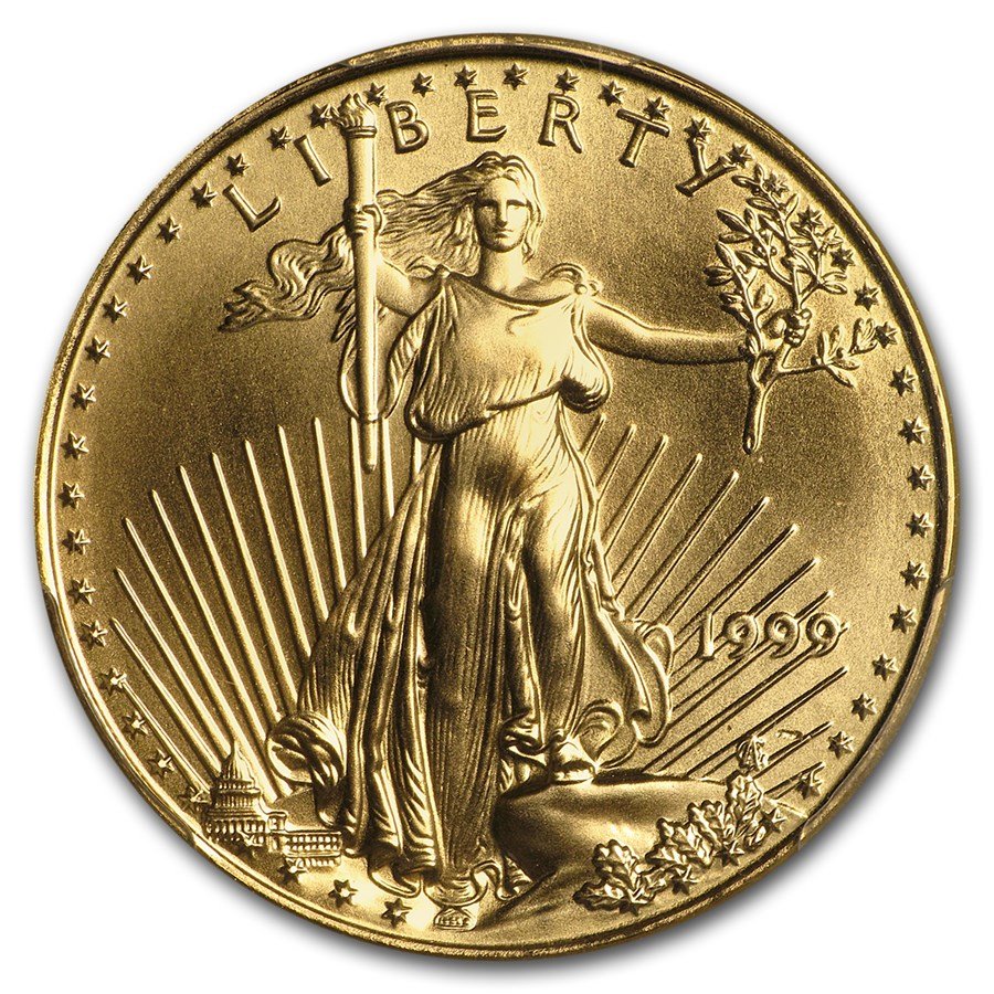 1999 1/2 oz American Gold Eagle MS-70 PCGS