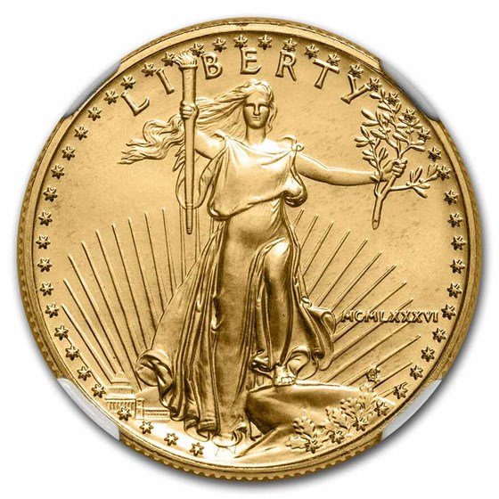 1986 1/2 oz American Gold Eagle MS-69 NGC