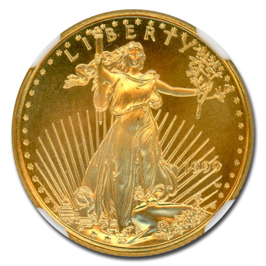 1999-W 1/4 oz American Gold Eagle MS-69 NGC (W Variety, Frost)