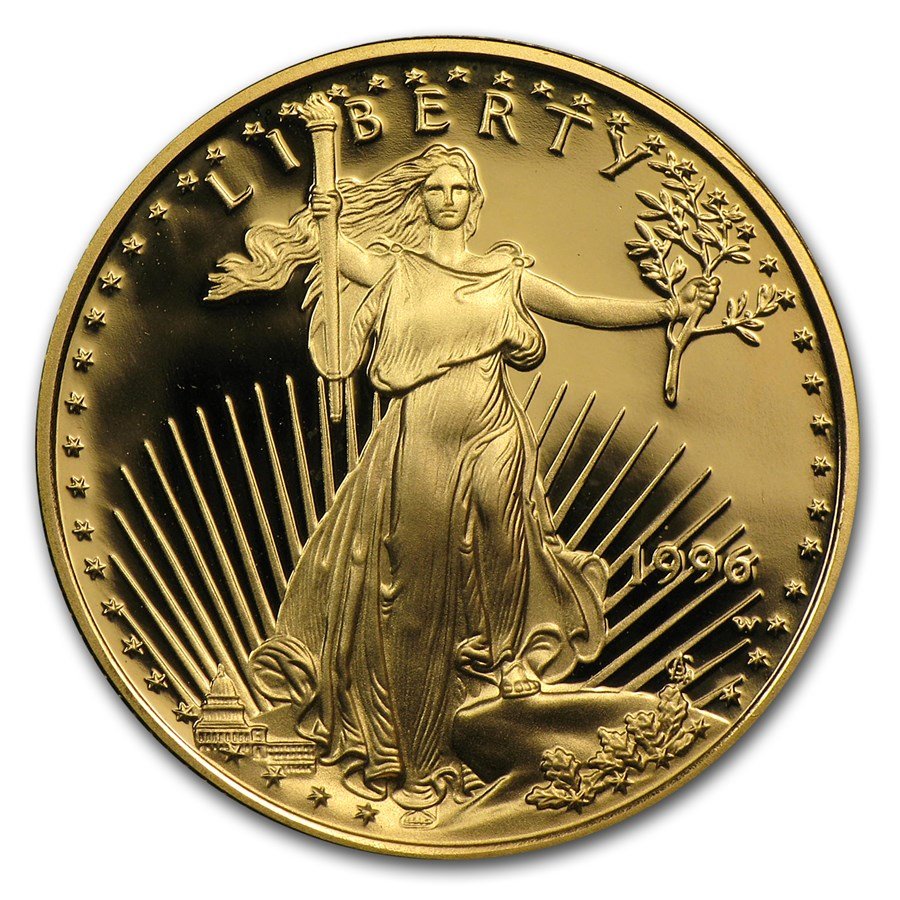 1996-W 1/4 oz Proof American Gold Eagle (w/Box & COA)