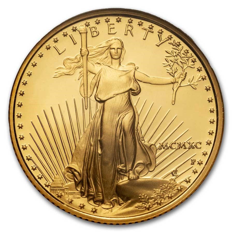 1990-P 1/4 oz Proof American Gold Eagle PF-70 NGC