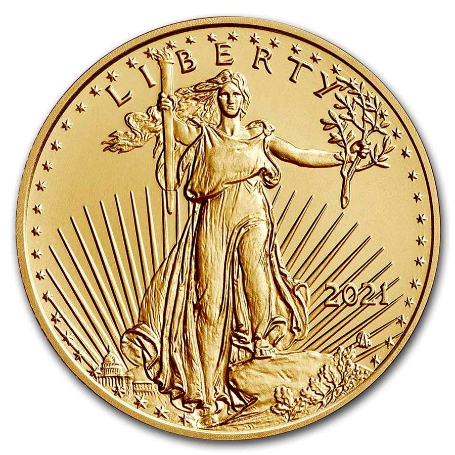 2021 1/10 oz Gold Eagle (Type 2) (50-Coin MDP® + PCGS FS® Tube)
