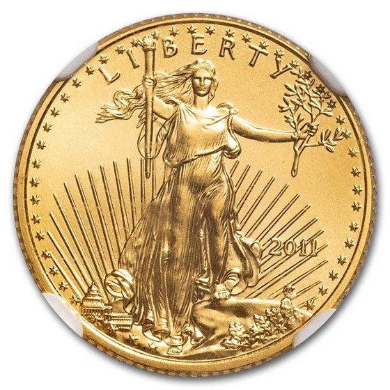 2011 1/10 oz American Gold Eagle MS-69 NGC