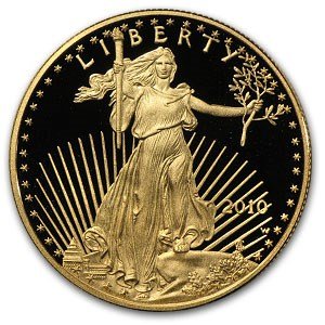 2010-W 1/10 oz Proof American Gold Eagle (w/Box & COA)