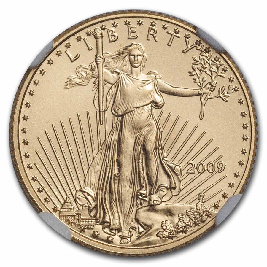 2009 1/10 oz American Gold Eagle MS-69 NGC (Early Releases)