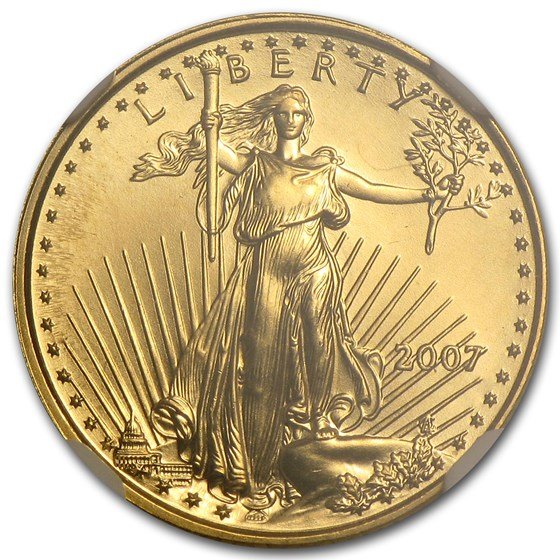 2007 1/10 oz American Gold Eagle MS-69 NGC
