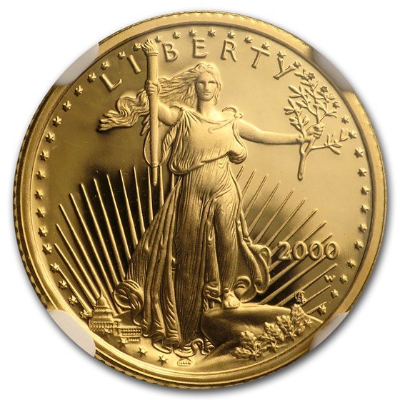 2000-W 1/10 oz Proof American Gold Eagle PF-70 NGC