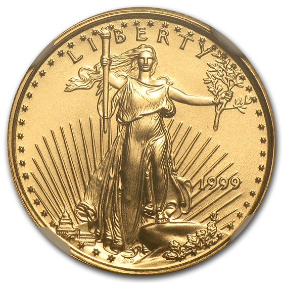 1999 1/10 oz American Gold Eagle MS-70 NGC