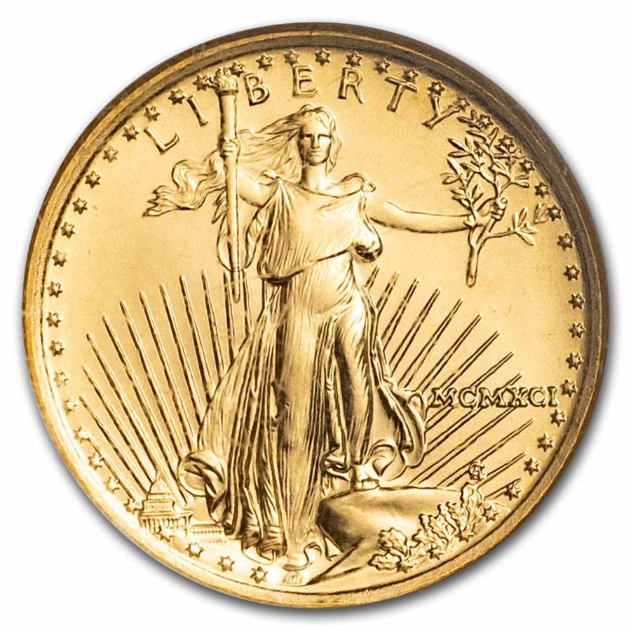 1991 1/10 oz American Gold Eagle MS-69 NGC