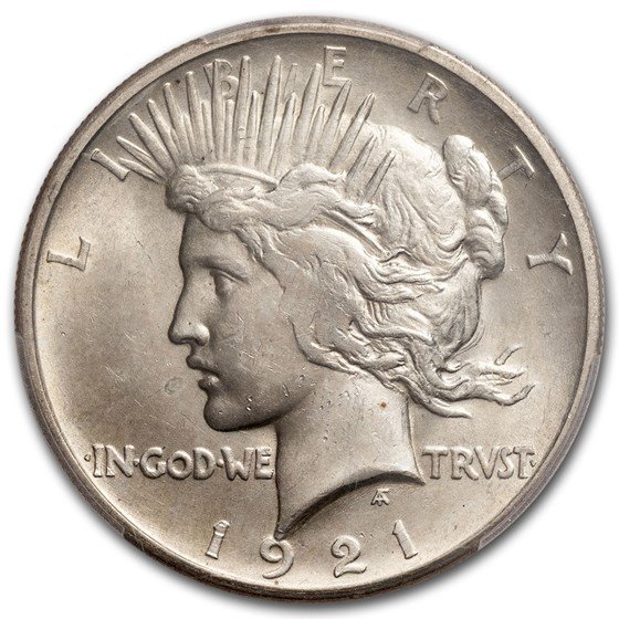 1921 Peace Dollar MS-63 PCGS