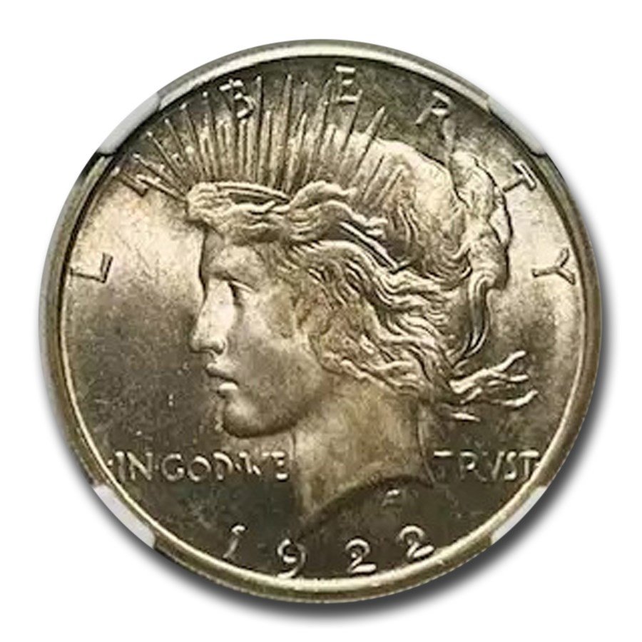 1922-S Peace Dollar MS-66 NGC