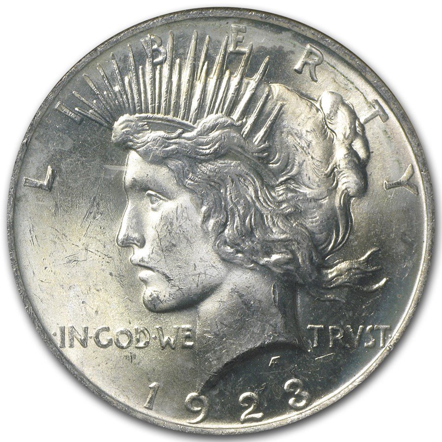 1923 Peace Dollar MS-63 NGC (Binion Collection)