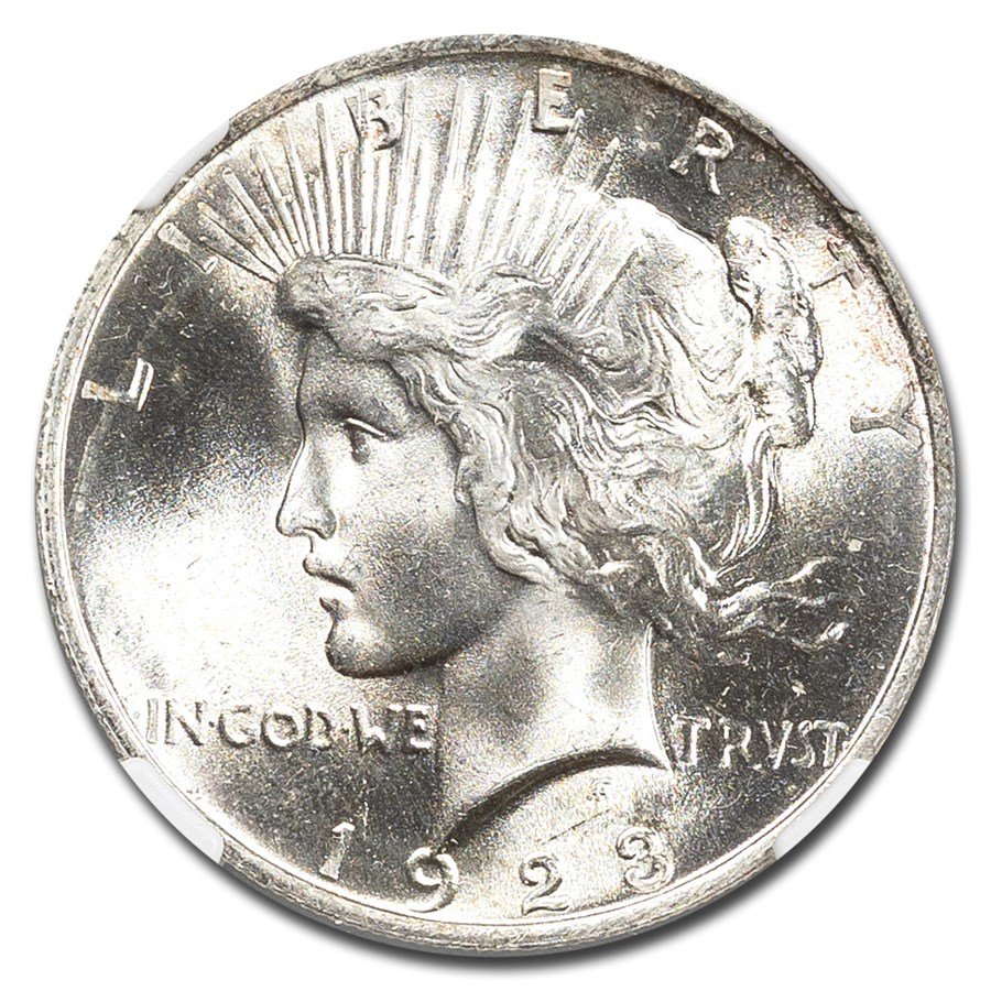 1923 Peace Dollar MS-66 NGC (Green Label)