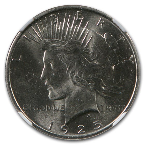 1925 Peace Dollar MS-63 NGC (Green Label)