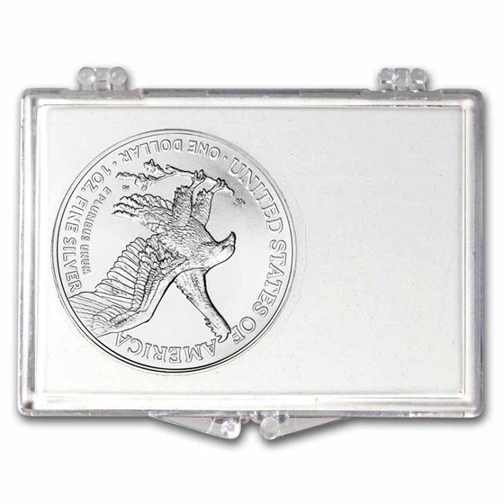 2025 1 oz Silver Eagle - w/Snap-Lock, American Flag & Uncle Sam