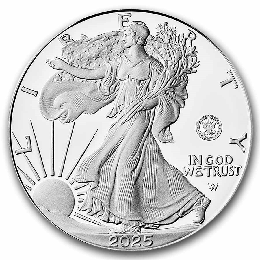 2025-S 1 oz Proof Silver Eagle PF-70 NGC (Navy Privy, FDI)